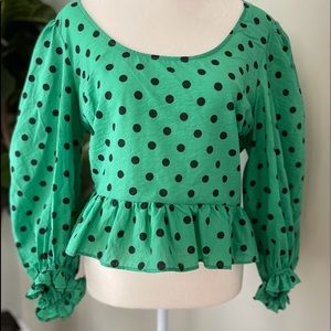 Zara polka dot top